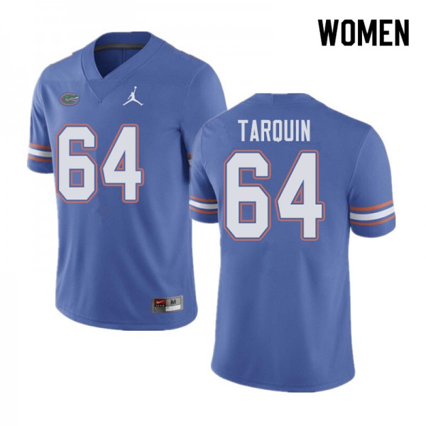 Jordan Brand Women #64 Michael Tarquin Florida Gators College Football Jerseys Blue
